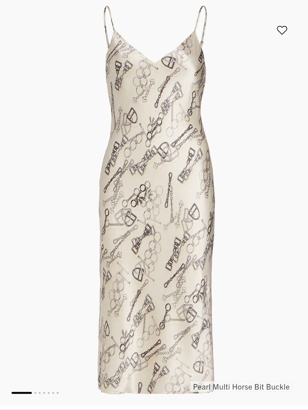 NWT L'AGENCE Pearl Multi Horse Bit Chain Print Jodie Dress | Slip Dress | Size 4